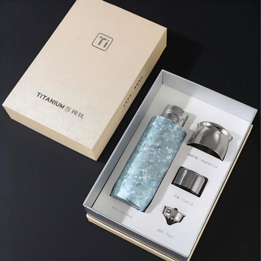 任2个减10【内外纯钛 轻盈随行】钛金属纯钛保温杯440ml高奢套装精美礼盒 含磁吸杯盖+滤网 商品图1