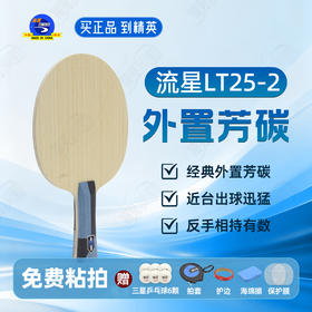 METEOR流星LT25-2乒乓球底板5+2外置芳碳快攻弧圈乒乓球拍底板