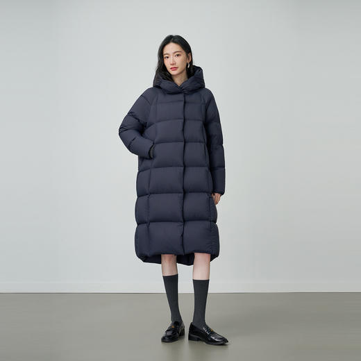 NEELLY纳俪商场同款冬季新款宽松休闲长款羽绒服女90鹅绒保暖外套N25124L03324 商品图3