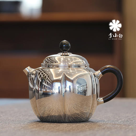 李小白银壶 纯银9999泡茶银壶 纯银泡茶壶 泡茶银壶 烧水银壶 祥瓜 商品图0