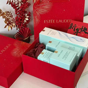 【全球购】雅诗兰黛红色护肤礼盒（小棕瓶精华100ml+小棕瓶7ml+樱花水30ml+小棕瓶眼霜5ml+胶原霜15ml+#333口红3.3g）