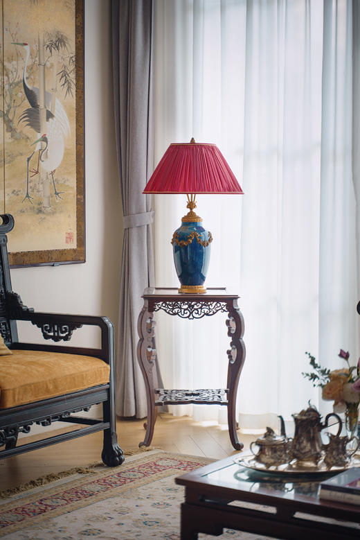 独角鹿西洋古董19世纪法国出品VIARDOT东方风格瑞兽造型铜鎏金精雕装饰吉祥回纹硬木镂雕嵌棋盘格大理石台面花几 商品图0