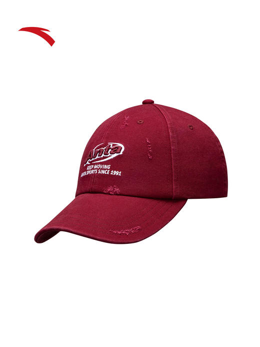 安踏新年款红色棒球帽时尚百搭情侣潮流帽子字母刺绣韩版休闲帽192618253 商品图3