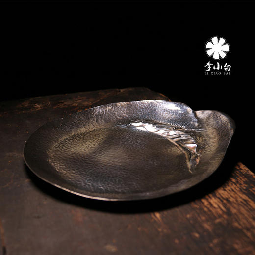 李小白 纯银银壶 纯银9999茶道配件 纯银壶承、果盘 纯银茶配 山石壶承 商品图0