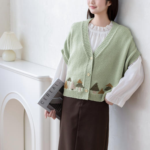 苏苏姐家茵草蘑梦手工diy衣服羊毛棒针开衫外套编织毛线团材料包 商品图2