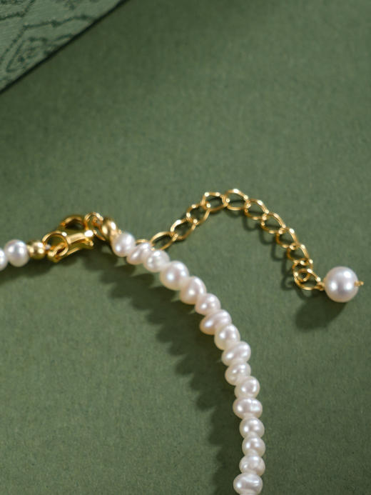 子佩集【珠映欢颜】银S925珍珠惜王妃手链【SGB0510003】2*3.5mm珠镀金2601 商品图7