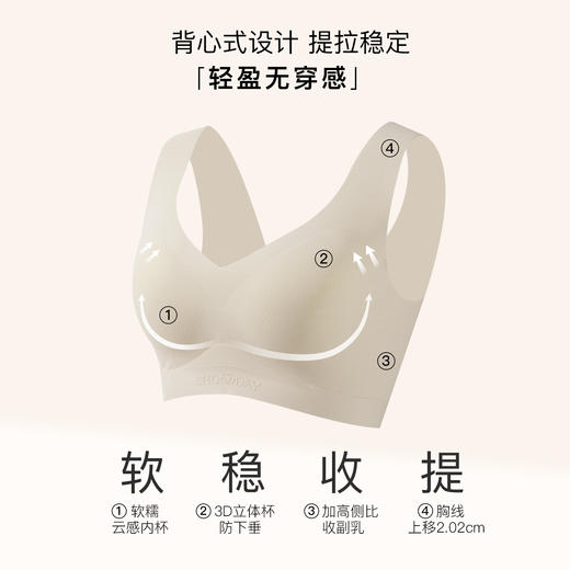 【第二件 0 元｜ 满2件 5 折】【B/C杯通用杯】【秀黛】透气舒适宽肩带背心【三排扣】W5116042T【门店同款】 商品图2