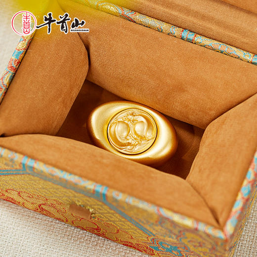牛首山文创扭转乾坤手把件黄铜金色元宝招财摆件送领导长辈礼盒 商品图4
