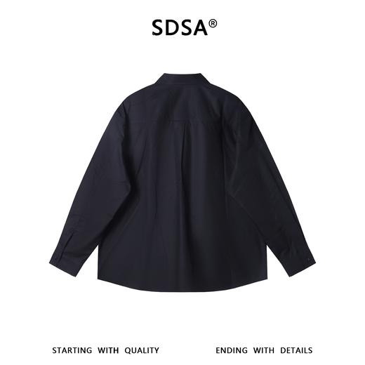 265010SDSA男士秋冬新款痞帅男装韩版简约纯色翻领长袖衬衣宽松百搭衬衣 商品图5