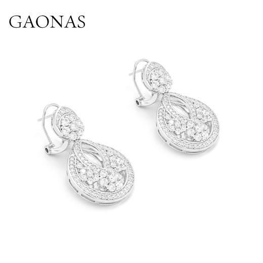 GAONAS  瑞雪奢华白色水滴璀璨耳环11798EW 商品图1
