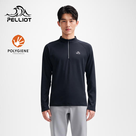 伯希和户外长袖T恤男吸湿抗菌运动健身打底衫徒步登山快干T恤女 商品图0