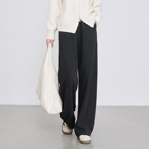 「高货rg」全新升级【铂金会员183/天猫239/差价56】(13529)洛诗琳新款高腰加绒弯刀裤2026新款抽绳松紧腰休闲长裤女 商品图3