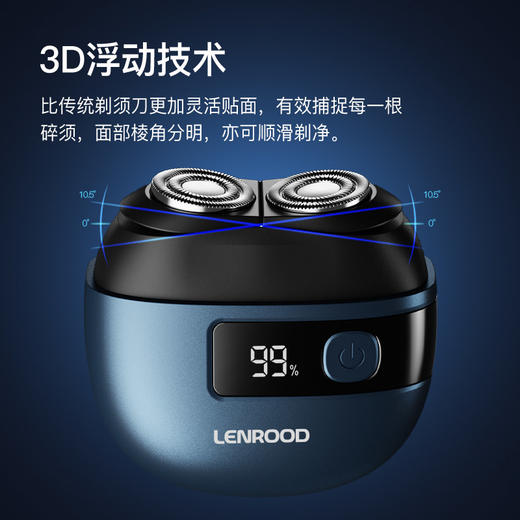 品牌直发！【邻鹿星际小魔盒剃须刀，免费试用15天】送礼品袋！搭载数字电量显示、磁吸浮动刀头，支持全身水洗，兼具高颜与迷你便携送礼 商品图3