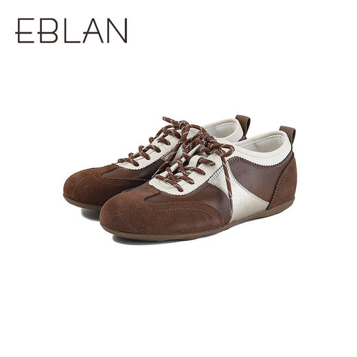 【上新】伊伴2026春季银色德训鞋阿甘鞋复古时尚薄底运动鞋B26150116 商品图3