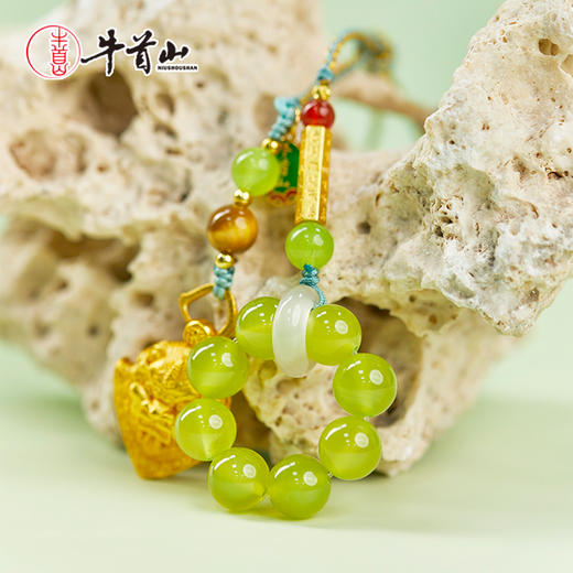 牛首山文创玛瑙挂件国风手机包包挂饰钥匙链南京纪念品送朋友礼物 商品图4
