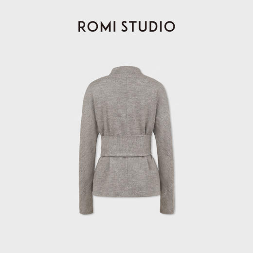 ROMI STUDIO"松弛有型"100%羊毛围裹式V领收腰针织开衫RWCAWU6877 商品图1
