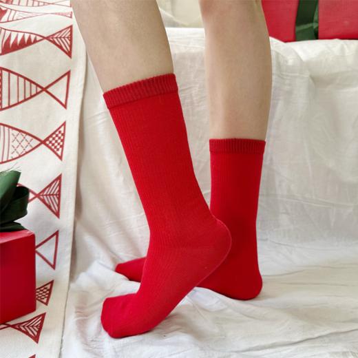 壁虎瑜伽【2512WZ486】大红色无骨袜（5天发货） 商品图1