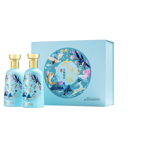 今世缘 五福同喜礼盒 42度 500ml*2瓶 商品图1