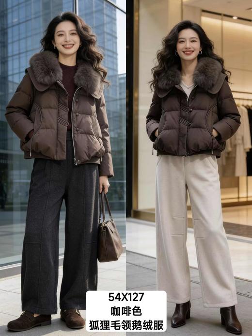 54S127狐狸毛领鹅绒服 商品图0