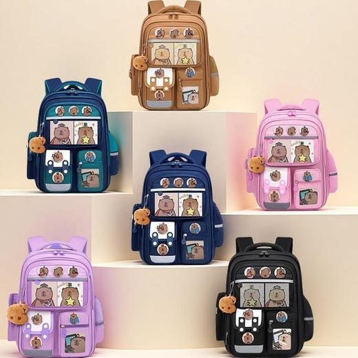 小学生书包一二三到六年级书包卡通可爱护脊减负男女孩儿童双肩包 商品图0