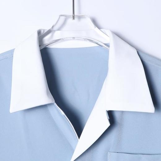 7003SDSA秋冬新款痞帅男装优雅法式叠穿拼接长袖衬衫简约百搭衬衣时尚 商品图2