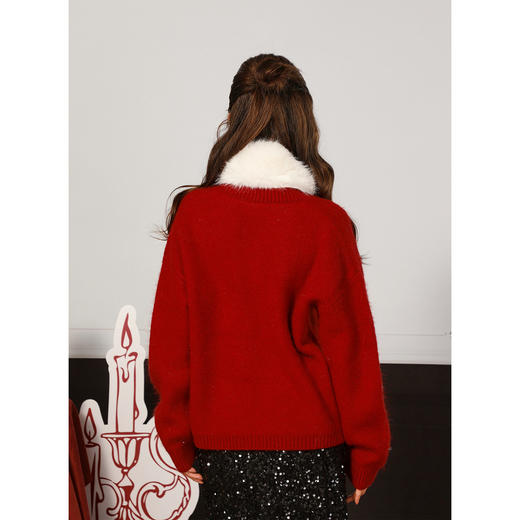 甜美休闲百搭毛领套头毛衣-纪念日百货门店同款168743529 商品图2