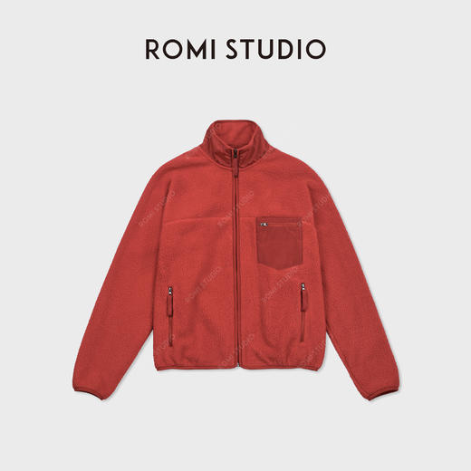 ROMI STUDIO“王牌双面”抓绒保暖拉链立领夹克摇外套RWCWWD7404 商品图0