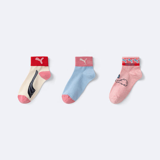 PUMA彪马官方正品 新款儿童时尚潮流运动袜3对装 商品图2