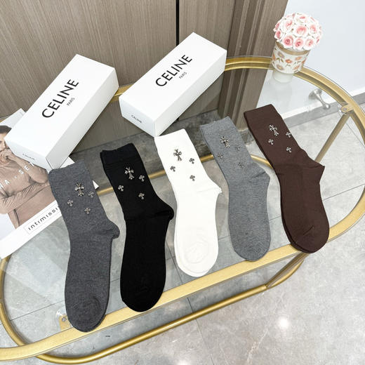 秋冬特惠💰160【一盒五双】克罗心袜子  爆款高筒袜 高版本 商品图4
