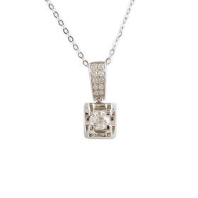 老庙AU750白金经典时尚0.149克拉钻石吊坠项链 链长：45CM（长度可调节）301225AK12