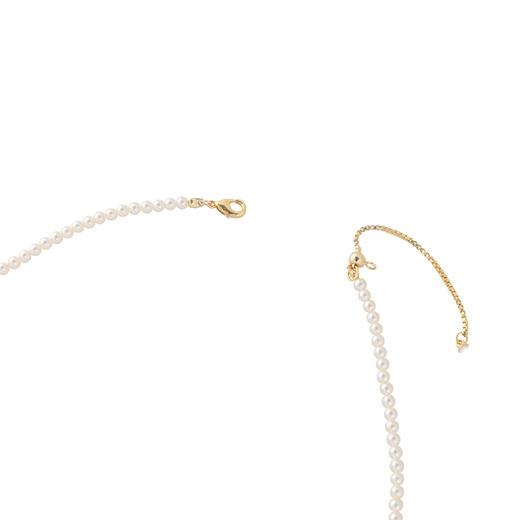 三彩2026新款珍珠串珠圆牌吊坠项链轻奢锆石复古高级氛围感优雅 商品图4