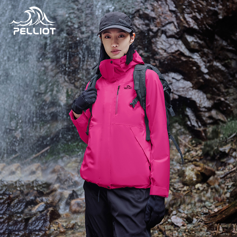 【经典2.0】伯希和户外加绒冲锋衣男冬季三合一防风登山服外套女