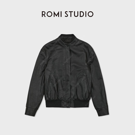 ROMI STUDIO"棕标甄选"英国头层小羊皮哑光植鞣皮外套RWCWWG7076 商品图1