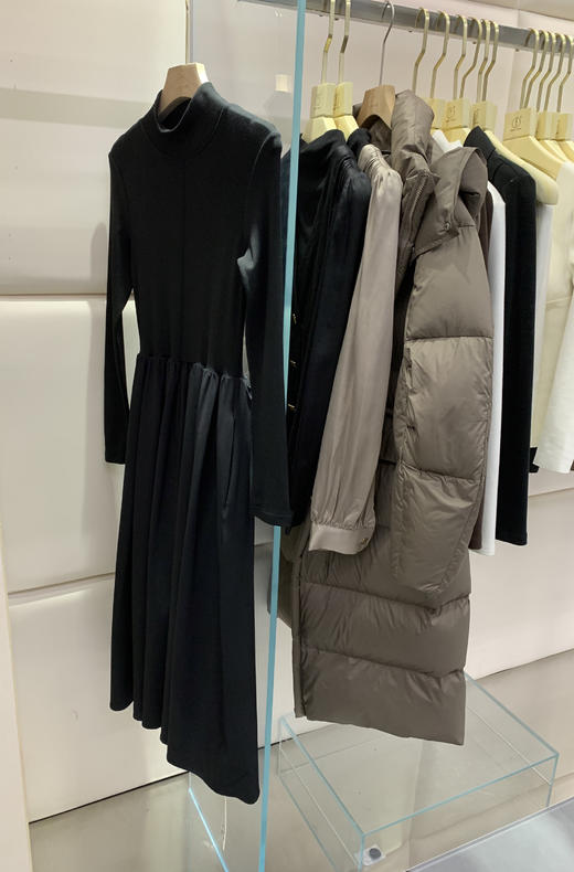 美洋同款王炸小黑裙慵懒神秘拉绒百搭气场连衣裙 商品图6