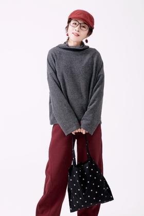 气质堆堆领套头衫