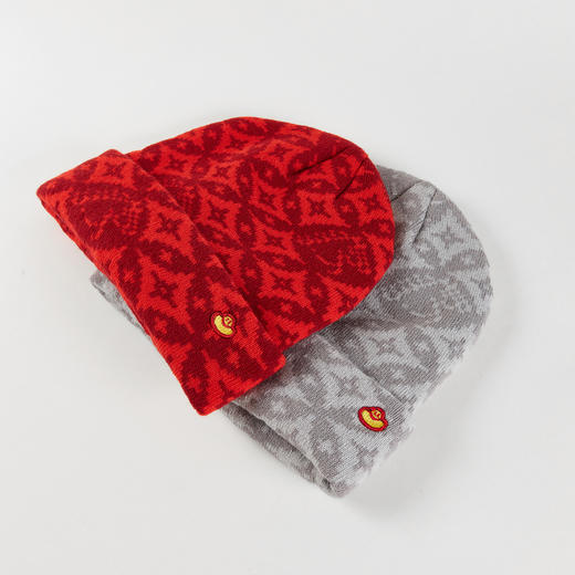 NPC潮牌马上有财钱纹老花针织帽元宝图案毛线帽保暖NP5CHT07 商品图1