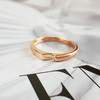 【天然正品】莱绅通灵AU750玫瑰金时尚设计款0.032克拉钻石戒指11号（戒圈可改）191225NJS18特价 商品缩略图3