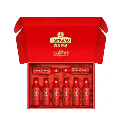 青岛啤酒龙福凤禧355ml*8瓶 喜庆包装 礼盒装 商品图2
