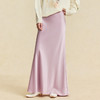 【林栖设计小店】紫烟鎏光|醋酸双面缎鱼尾垂感轻奢优雅2026春新款半身裙1961141 商品缩略图0