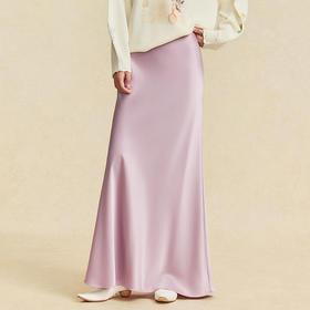 【林栖设计小店】紫烟鎏光|醋酸双面缎鱼尾垂感轻奢优雅2026春新款半身裙1961141