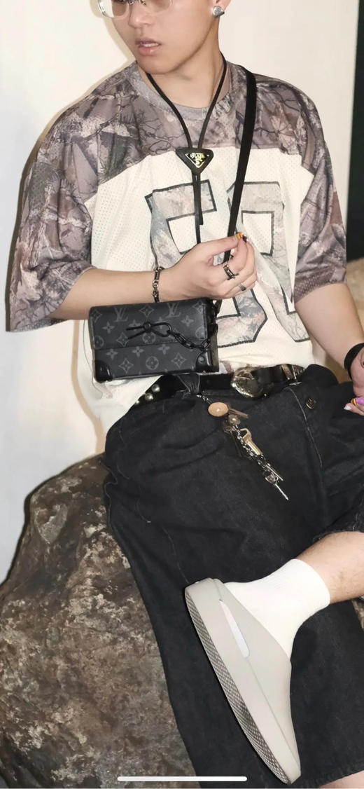 Lv steamer mini 黑色老花 斜挎包 商品图3