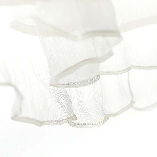 【林栖设计小店】蕾丝花边|桑蚕丝牙签褶高腰仙气2026春新款真丝连衣裙1961033 商品图4