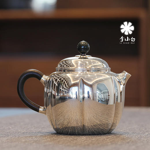 李小白银壶 纯银9999泡茶银壶 纯银泡茶壶 泡茶银壶 烧水银壶 祥瓜 商品图2