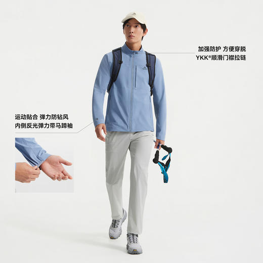 【P系列】伯希和户外软壳衣男新款CORDURA耐磨防泼水徒步登山外套 商品图4