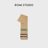 ROMI STUDIO"冬日和煦"羊绒羊毛混纺撞色条纹围巾围脖 RWDSPT1616 商品缩略图1