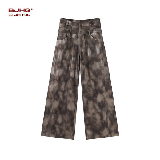 BJHG不计后果裤子男款2026新款春季潮牌弧形腰头宽松阔腿休闲裤女 商品图1