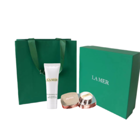 【爆款现货】Lamer海蓝之谜鎏金焕变气垫中样5g+海蓝之谜洁面30ml 送礼盒礼袋