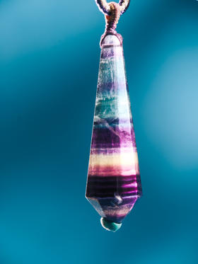 迷罗元和堂 萤石灵摆吊坠【器悟雅玩】