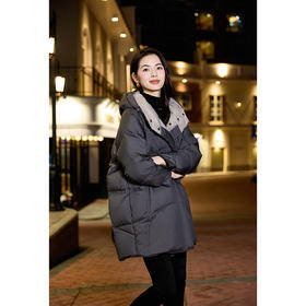 「高货kbnq」全新升级【铂金会员809/天猫1089/差价280】(03751)洛诗琳茧型面包羽绒服2025冬季高级感中长连帽保暖外kbnq03751