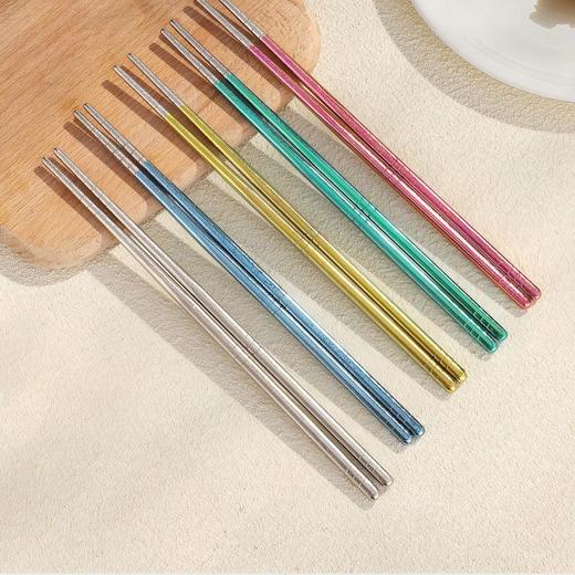 任2套减10【不易发霉藏菌 耐用防滑】钛金属纯钛筷子5双精美礼盒装 商品图3